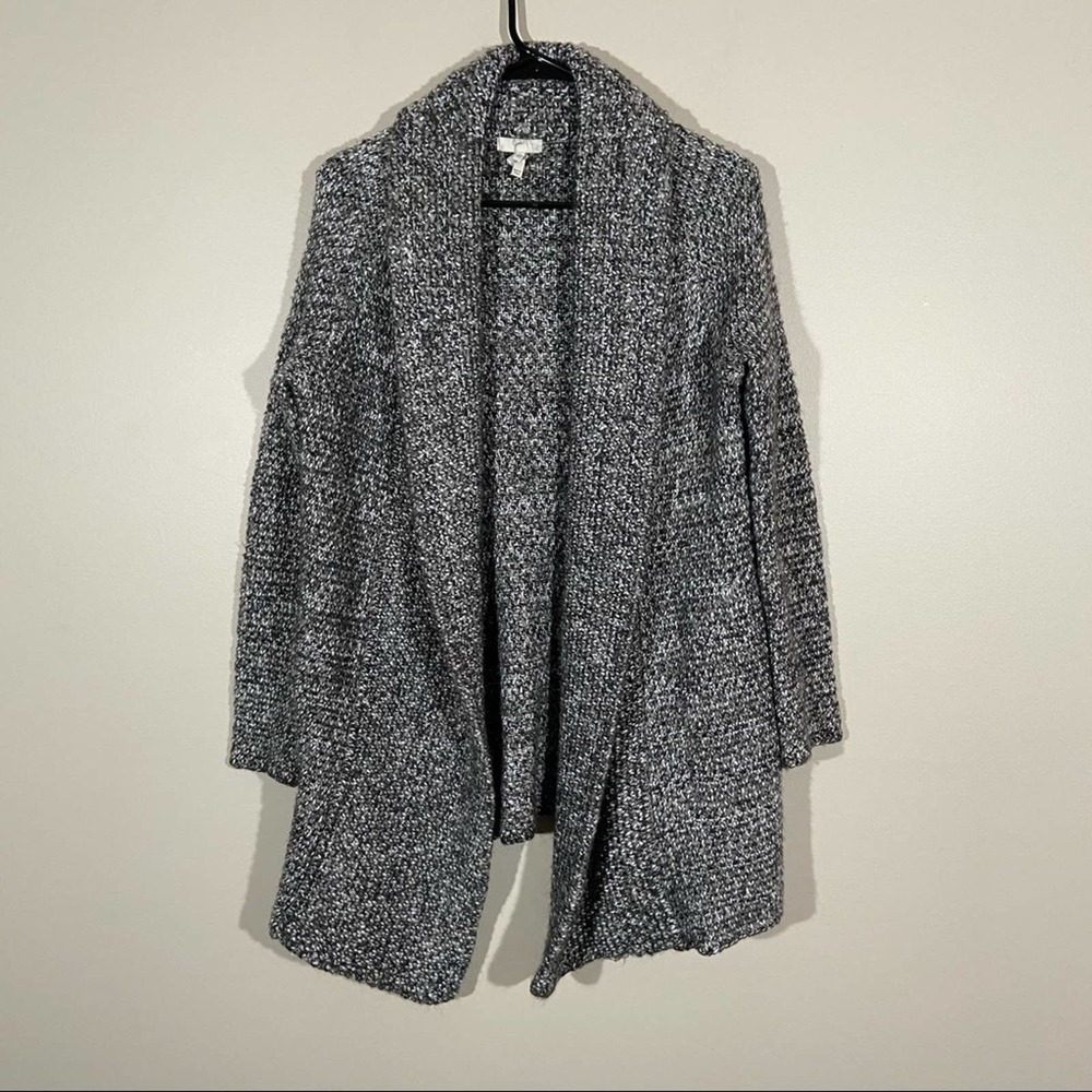Joie Open Front Gray Knit Cardigan With Pockets XS